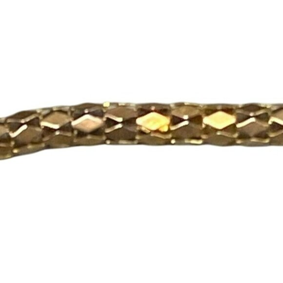 Gold-Tone Faceted Bracelet With Lobster Clasp 7 1/2 inches - Picture 5 of 5